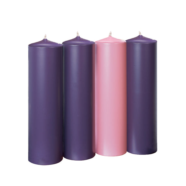 Advent Candle Set; Color Overdip - Marklin Candle Design