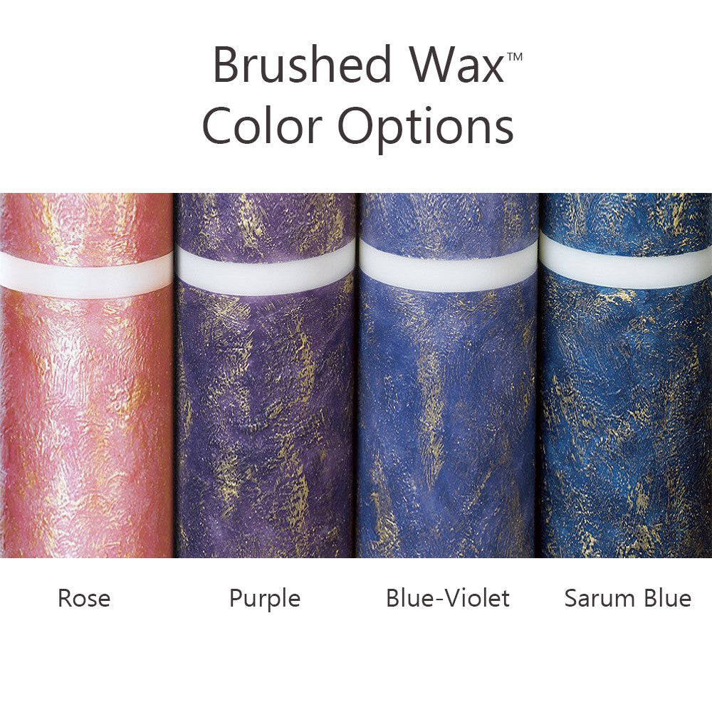 Advent Candle Set; Brushed Wax™